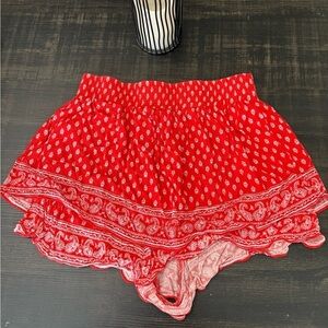 Gianni Bini Red Patterned Women's Skorts